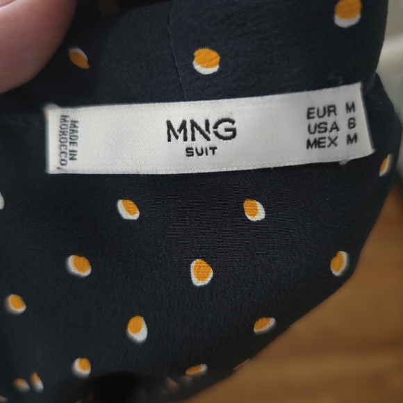 Chic Navy Polka Dot Mini Dress - Picture 9 of 11